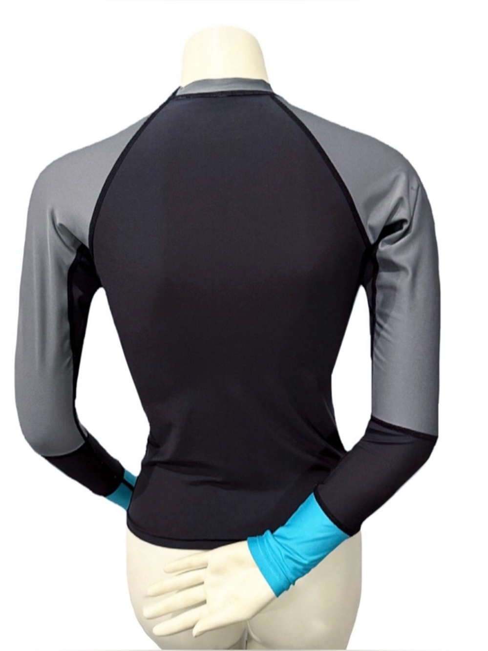 Dakine Rash Guard Youth L / Women’s S Black Gray UPF 50 Surf Swim - Picture 2 of 9